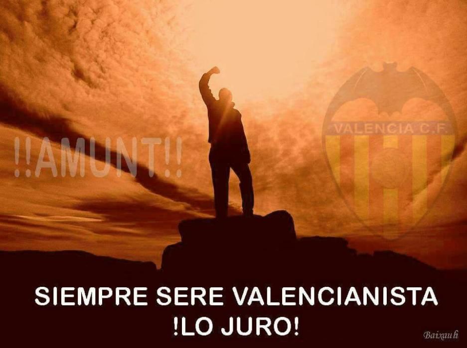 La afición del Valencia se vuelca con la iniciativa #AmuntMésQueMai