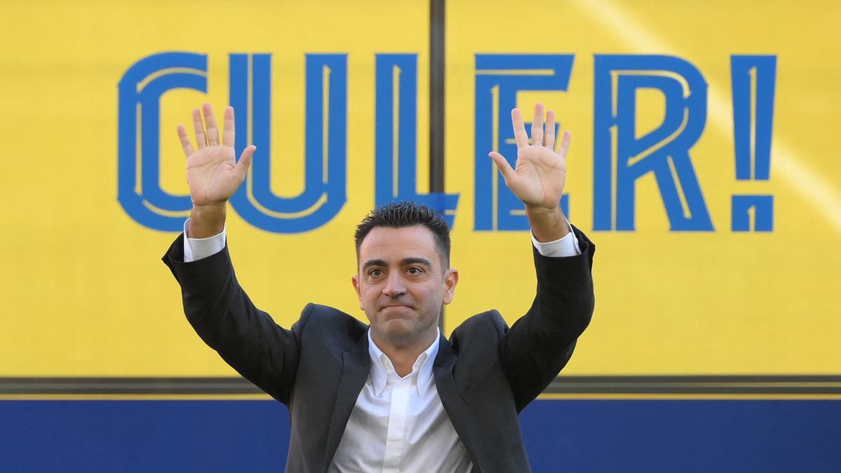 La presentación de Xavi Hernández, en imágenes