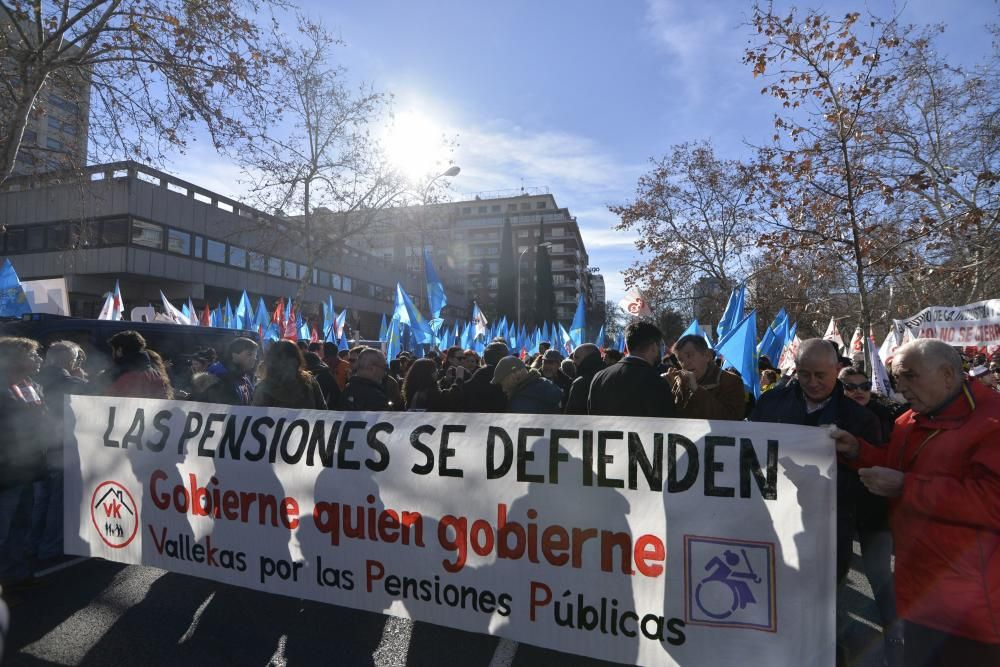 Manifestación de trabajadores de Alcoa en Madrid