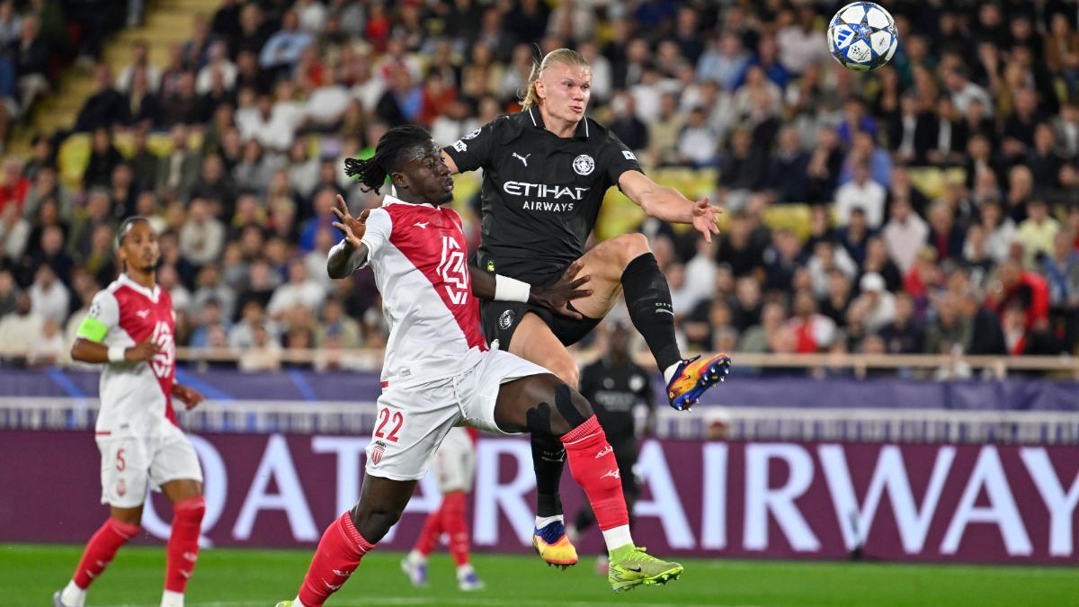 Erling Haaland adelanta al City ante el Mónaco