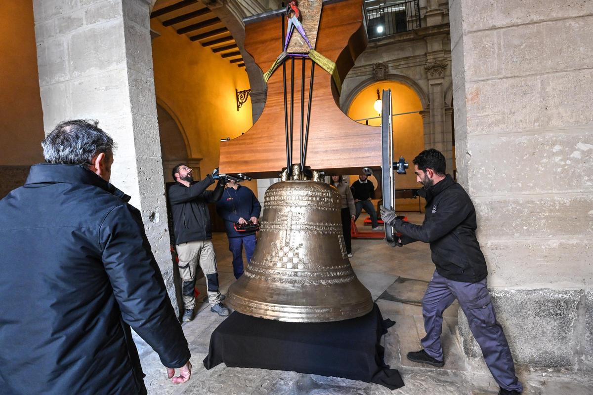 Así han quedado las campanas de la Catedral de Orihuela tras su restauración