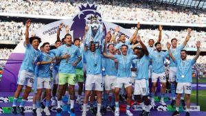 Las imágenes de la celebración del Manchester City, campeón de la Premier