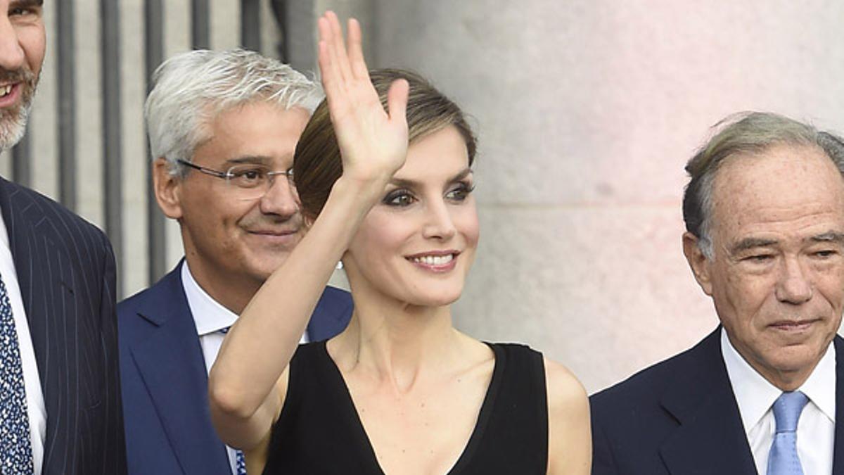 Letizia con look de Felipe Varela en el Teatro Real