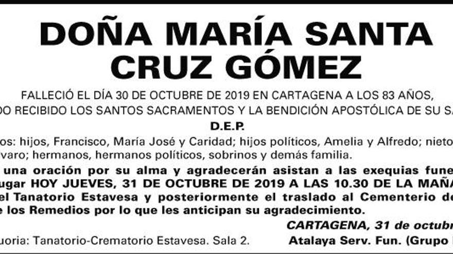 Dª María Santa Cruz Gómez