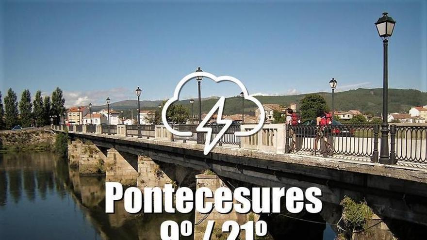 El tiempo en Pontecesures: previsión meteorológica para hoy, jueves 7 de mayo