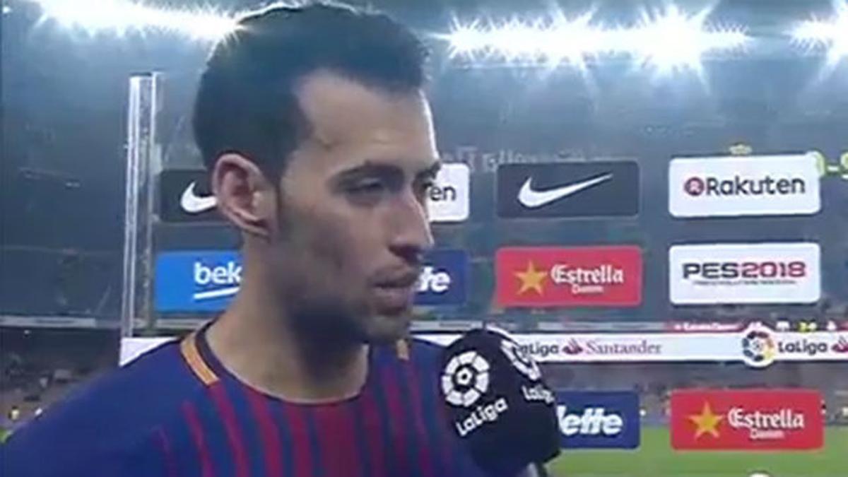 Palo de Busquets al Espanyol