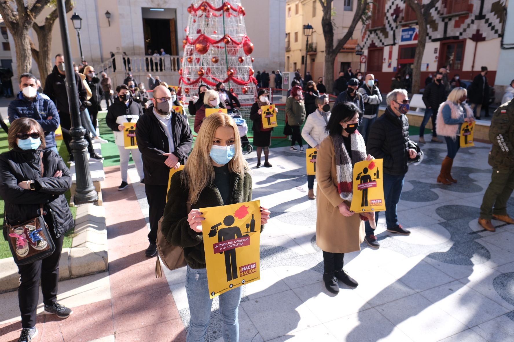 Protesta de los hosteleros de Petrer