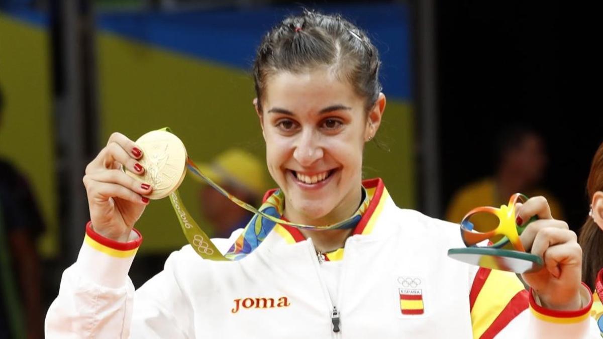 Carolina Marín se proclamó campeona olímpica de bádminton en los Juegos de Río 2016.