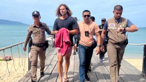 Daniel Sancho siendo detenido en Tailandia