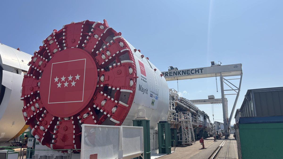 Vista de la tuneladora 'Mayrit' en las instalaciones de la localidad alemana de Schwanau (Alemania) donde se ha construido.