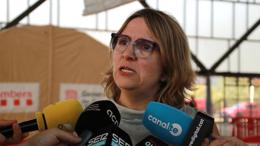 Els efectes de la calamarsada a la l'N-141c, poc abans d'arribar a Moià