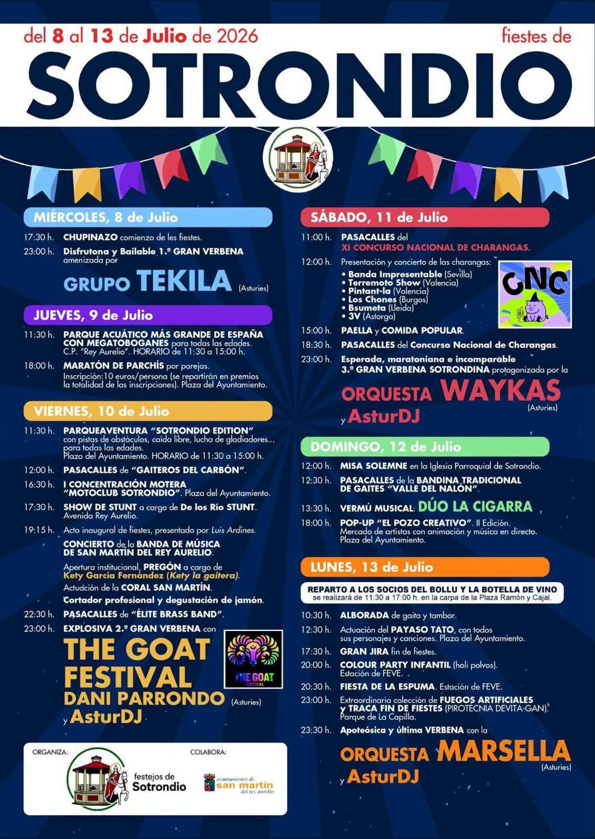 La programación completa de las fiestas de Sotrondio.