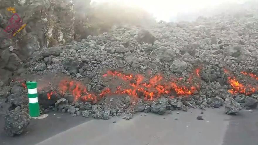 Avance de la colada en La Laguna, La Palma (14/10/21)