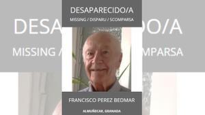 Francisco Pérez, desaparecido hace 5 meses en Almuñecar (Granada)