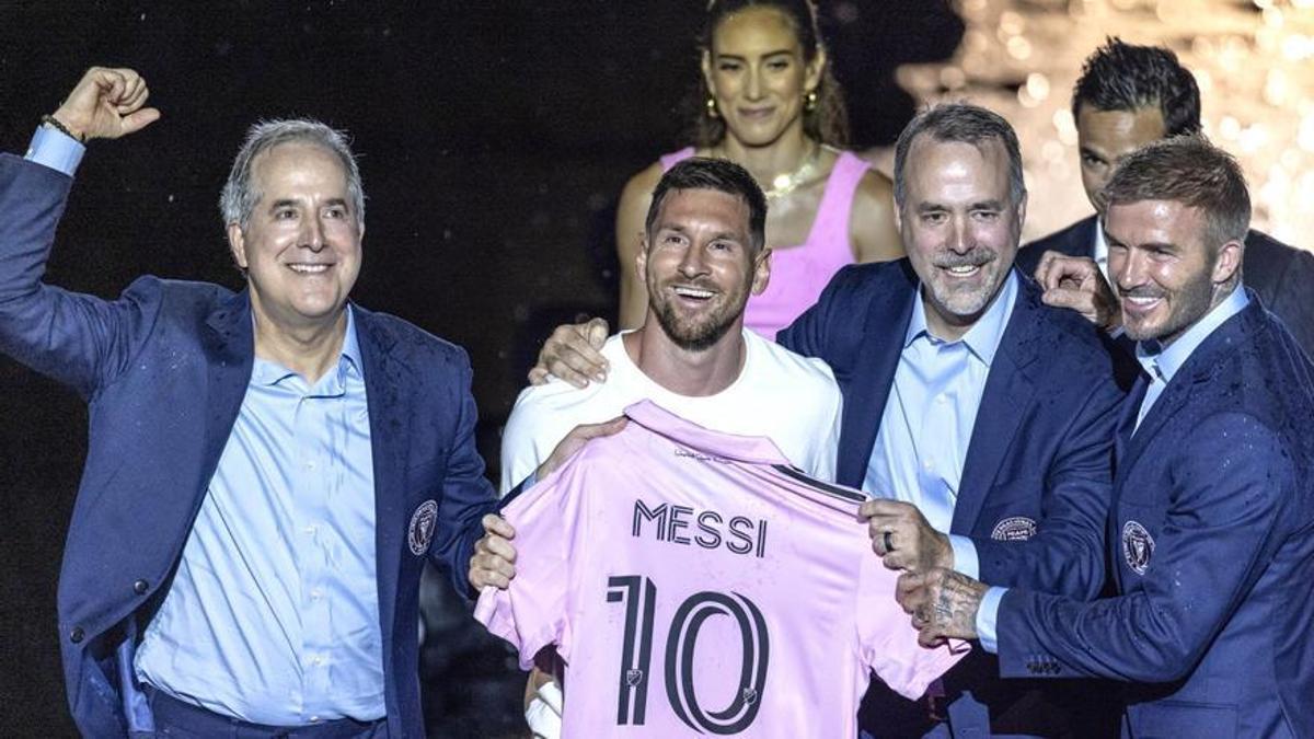 Instante de la presentación de Leo Messi con el Inter Miami.