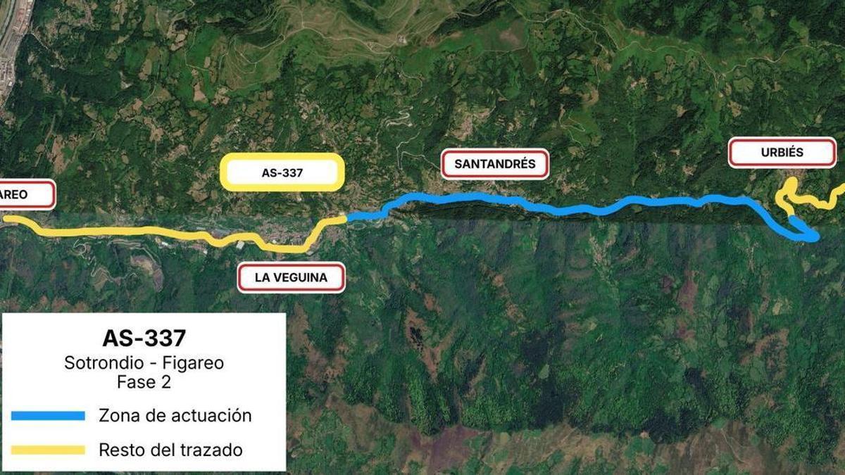 El tramo afectado por la actuación.