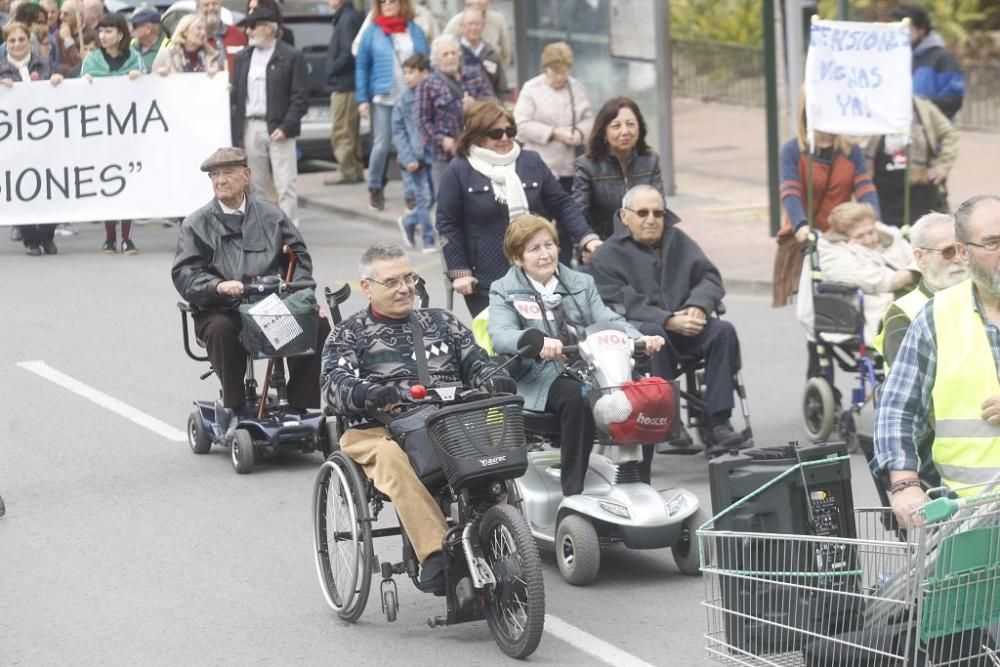 Manifestación por unas pensiones dignas en Murcia