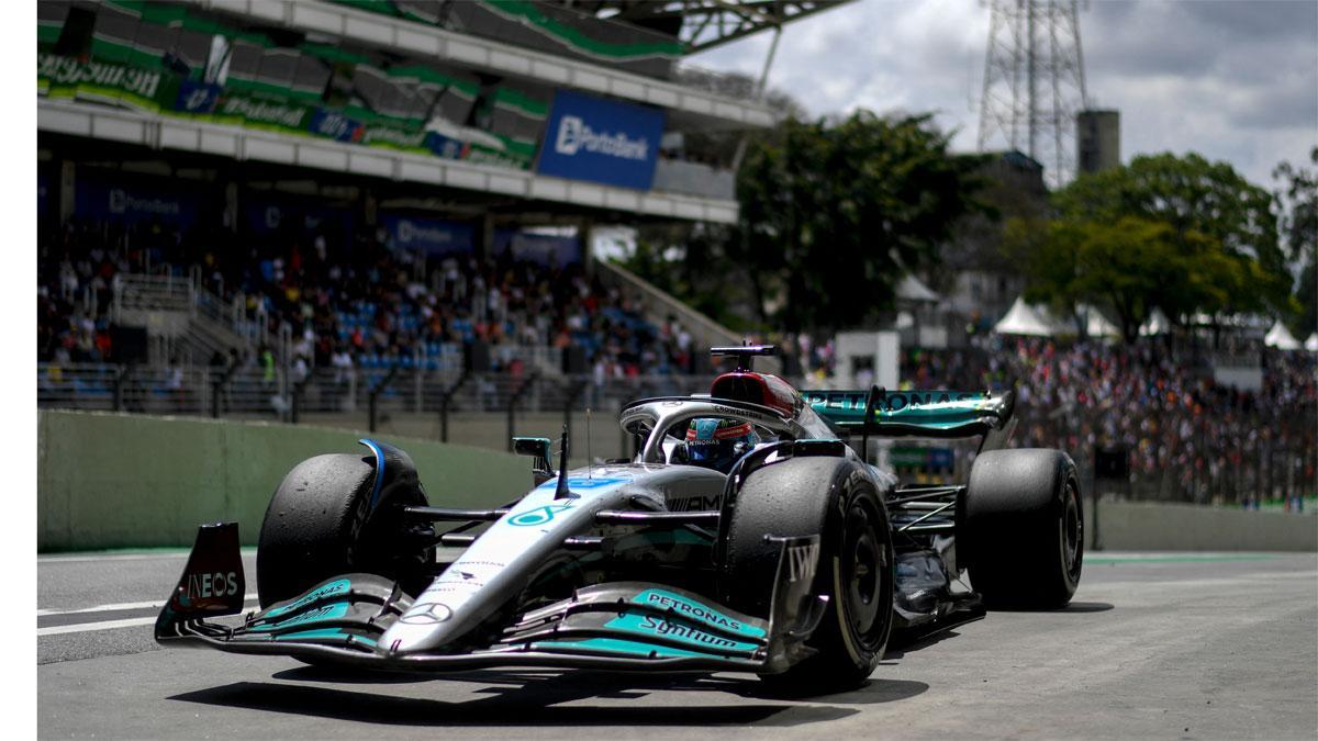 George Russell, en acción en Interlagos