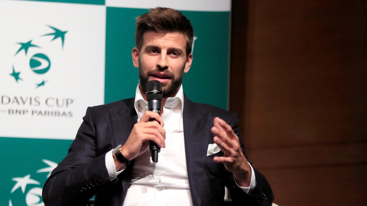 Gerard Piqué durante la presentación de la Copa Davis en Madrid en octubre de 2018.