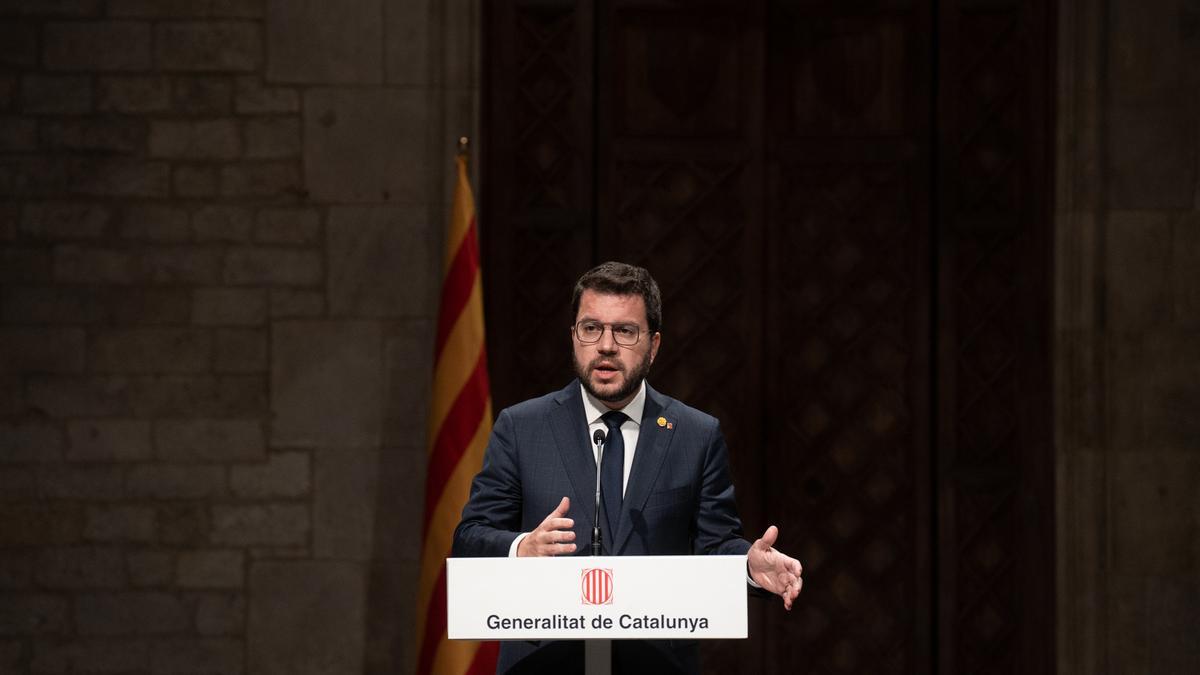 El president de la Generalitat, Pere Aragonès