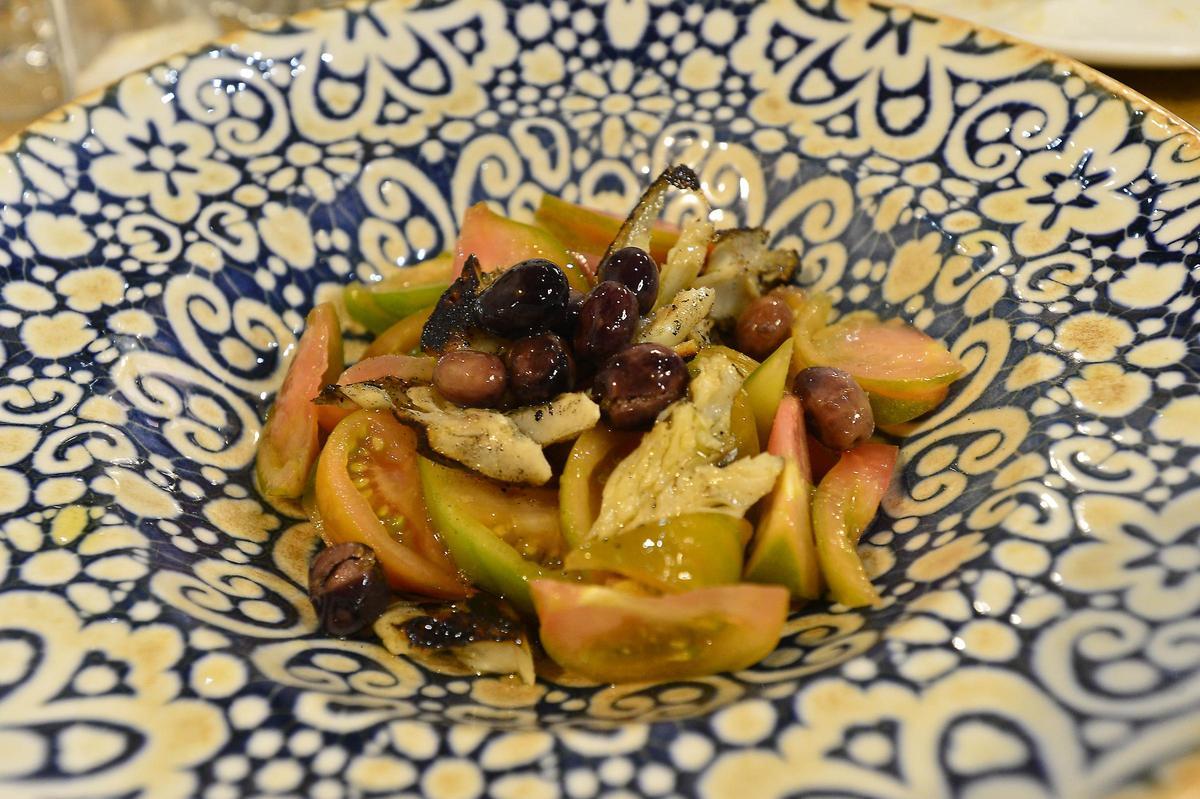 Ensalada de tomate Raf y capellán.
