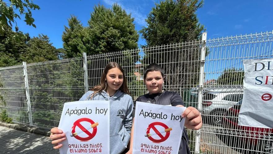 "Apágalo hoy", la campaña del alumnado del instituto de Salinas para alejar el humo del tabaco de los espacios públicos