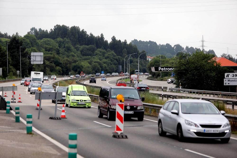 Obras en la autopista "Y" a la altura del Montico