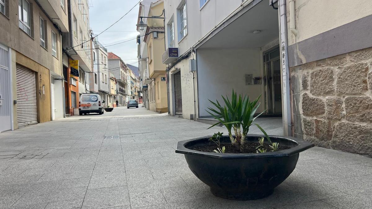 Una vista del barrio de O Forte en Cangas.