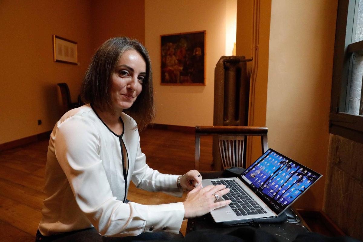 María Fernández del Valle, durante una visita Avilés.