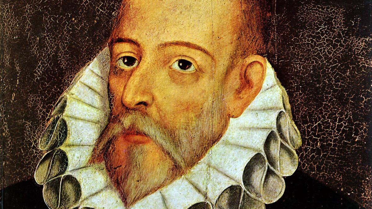 Un retrato de Miguel de Cervantes.
