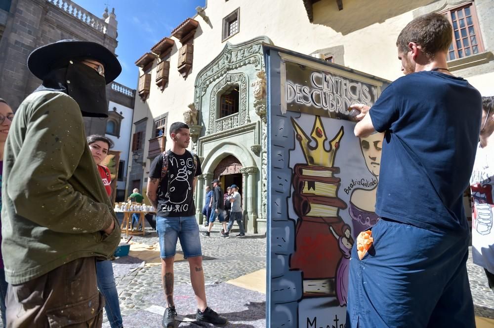 La Casa de Colón homenajea con grafiti a seis científicas y descubridoras