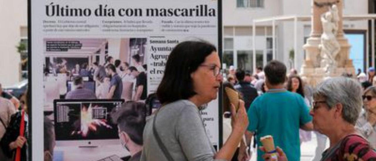Imagen de la exposición 'Málaga Abierta' que organiza La Opinión de Málaga en la calle Larios.