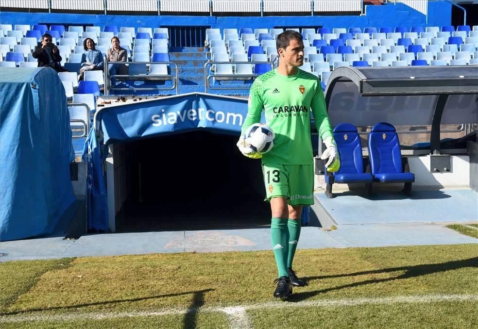 Presentación de Saja, tercer refuerzo del Real Zaragoza