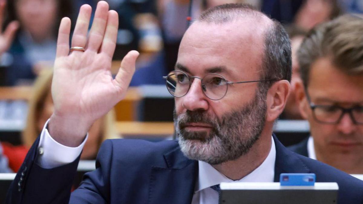 Manfred Weber, president del PPE, al Parlament Europeu. | OLIVIER HOSLET / EFE / EPA