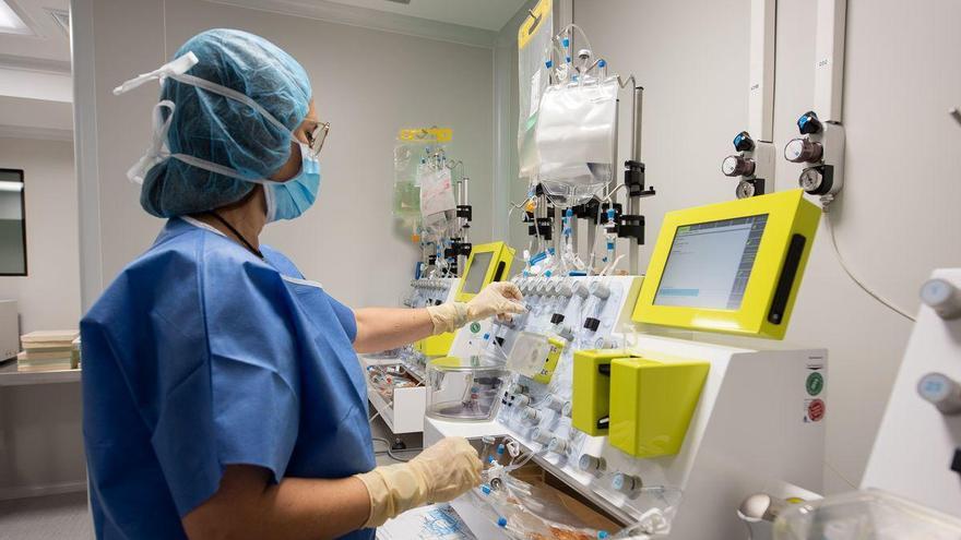 La sala del Clínic donde se preparan las CAR-T.