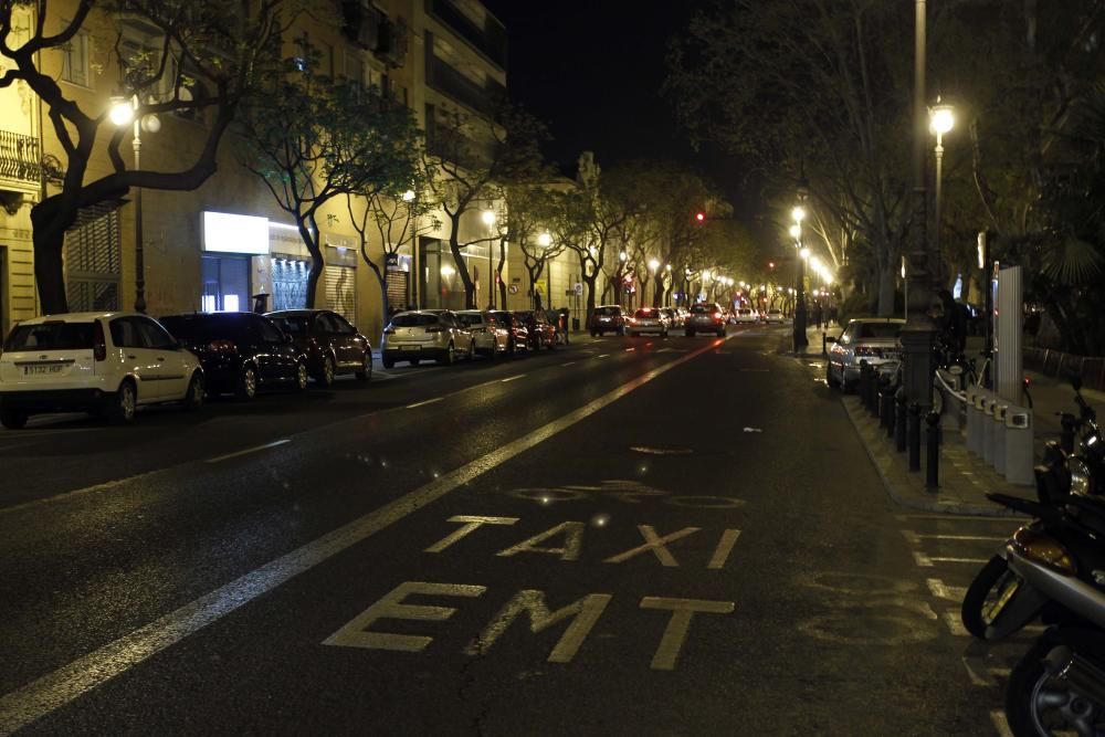 Polémica por el uso del carril bus de noche en València