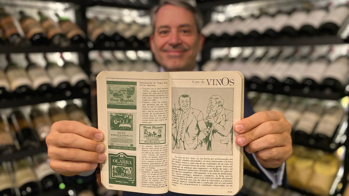 Las ilustraciones de 'Guía práctica de los vinos de España' (1983), que años después pasó a llamarse 'Guía Vinos Gourmets'.