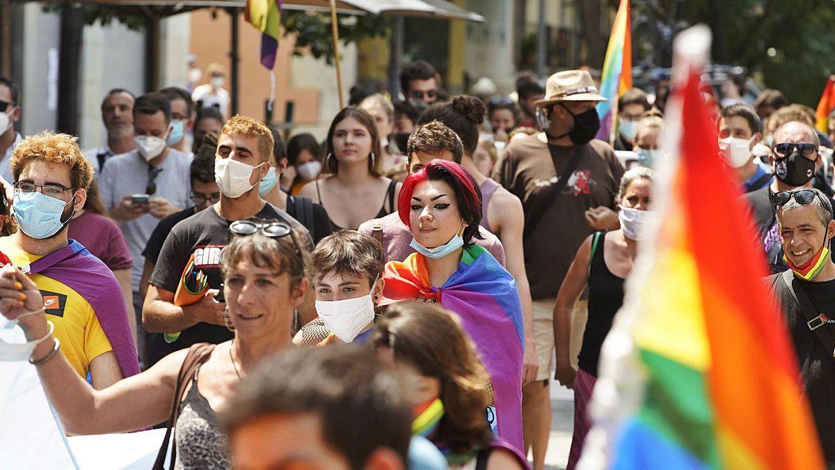 Manifestació del dia de l’orgull LGBTI a Girona del 2021