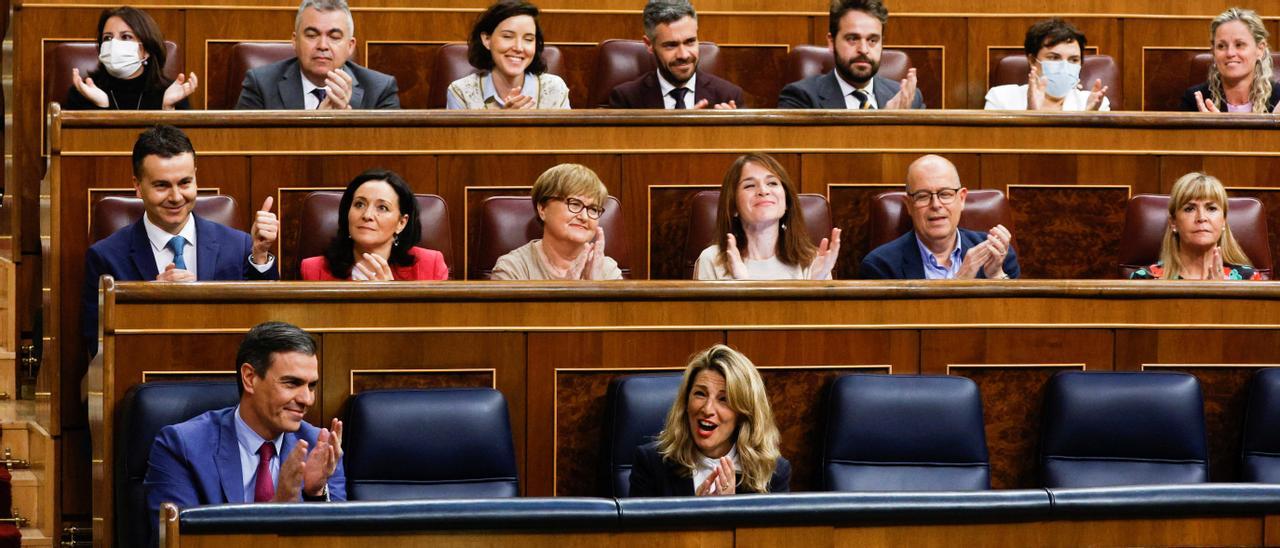 La bancada socialista en el Congreso de los Diputados.