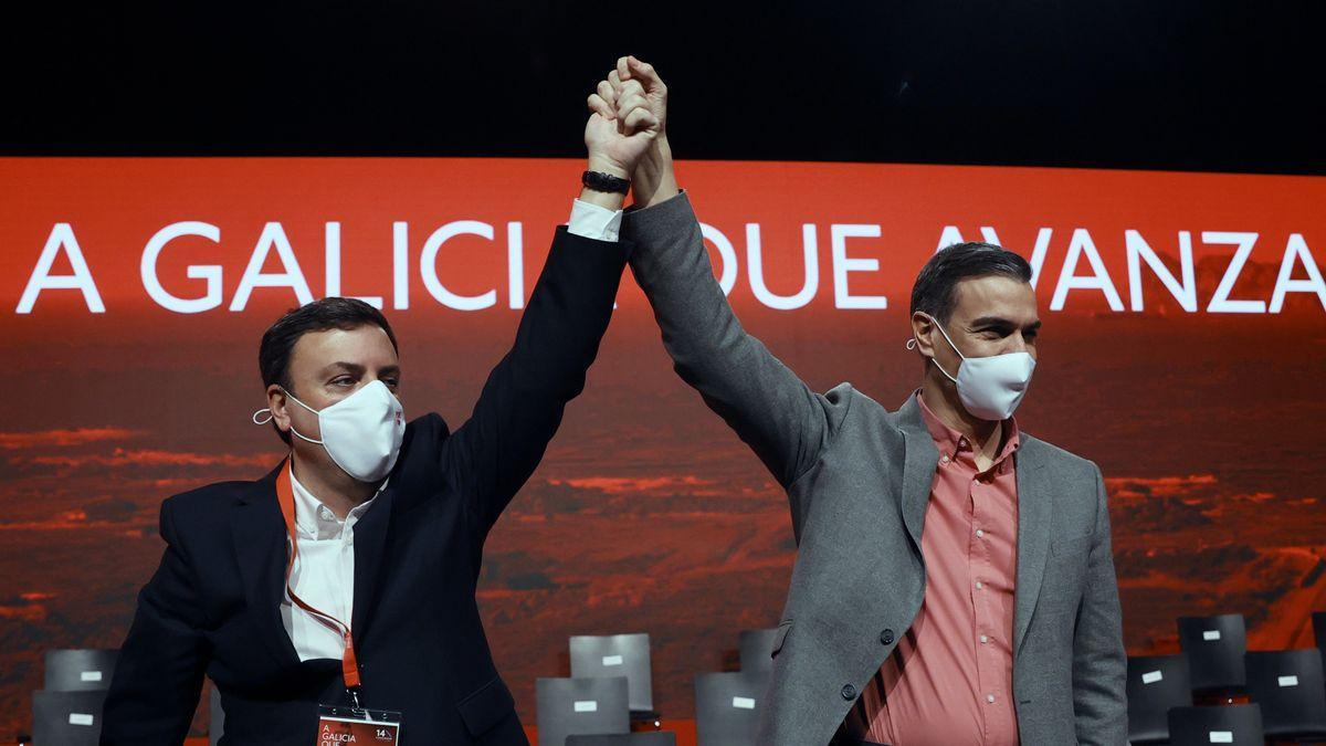 Formoso y Sánchez, en la clausura del congreso del PSdeG.