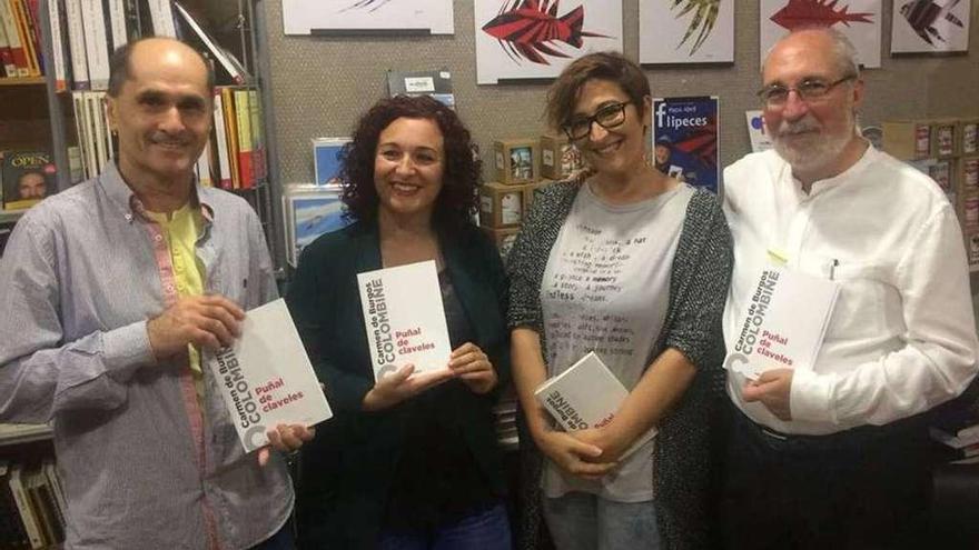 Por la izquierda, Pepe Criado, Emma González, Laura Fjäder y Juan José Ceba, ayer.