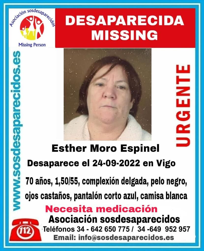 Información de la desaparecida