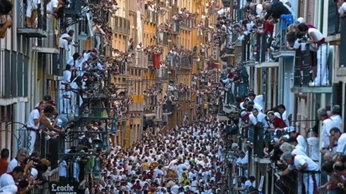 Imagen de la esencia de Pamplona en fiesta.