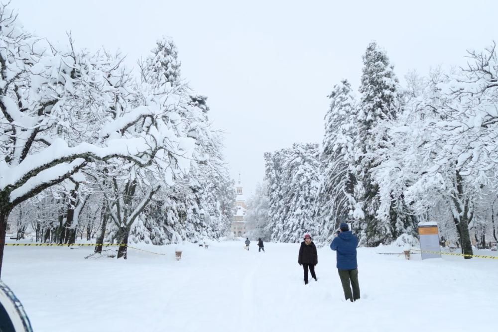 Efectos del temporal de nieve en Segovia