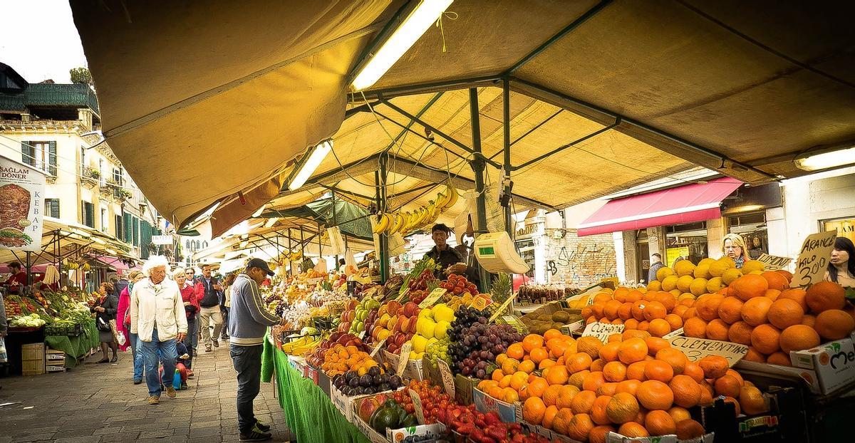 Mercado de frutas y verduras