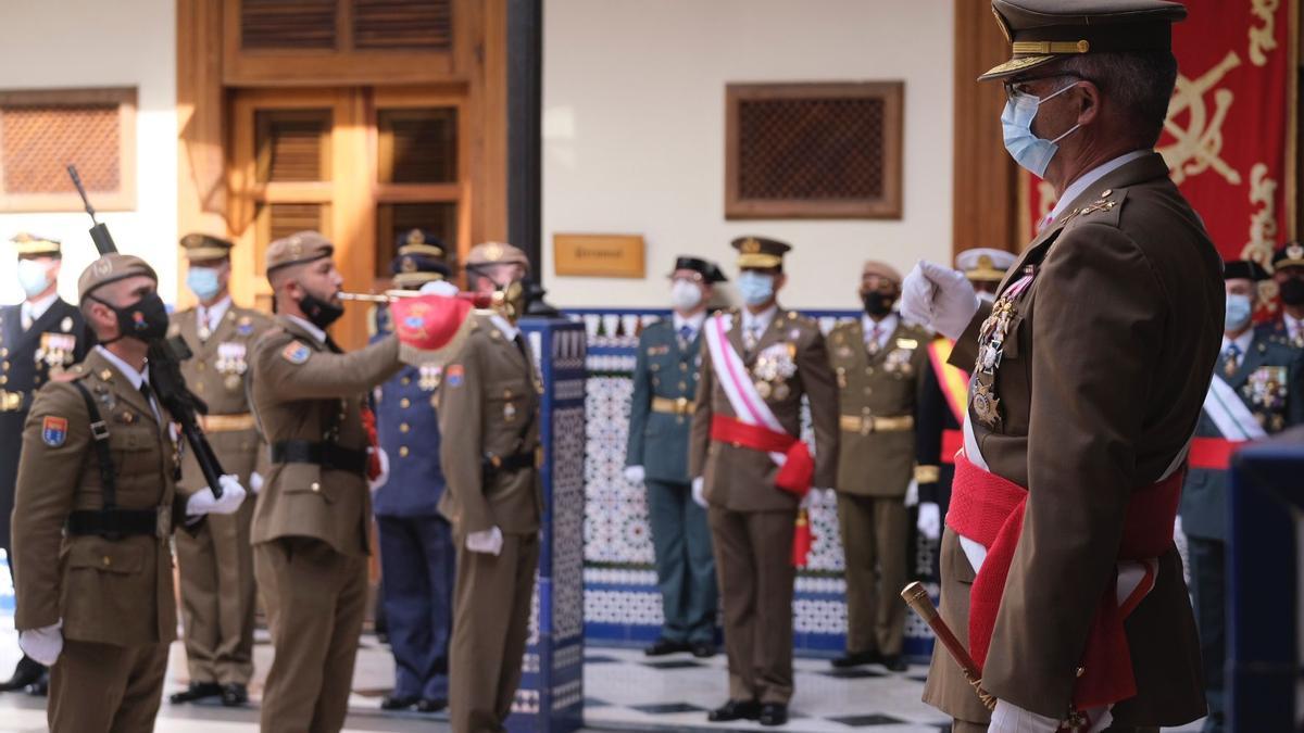 El general Alejandro Escámez en Pascua Militar en Canarias.