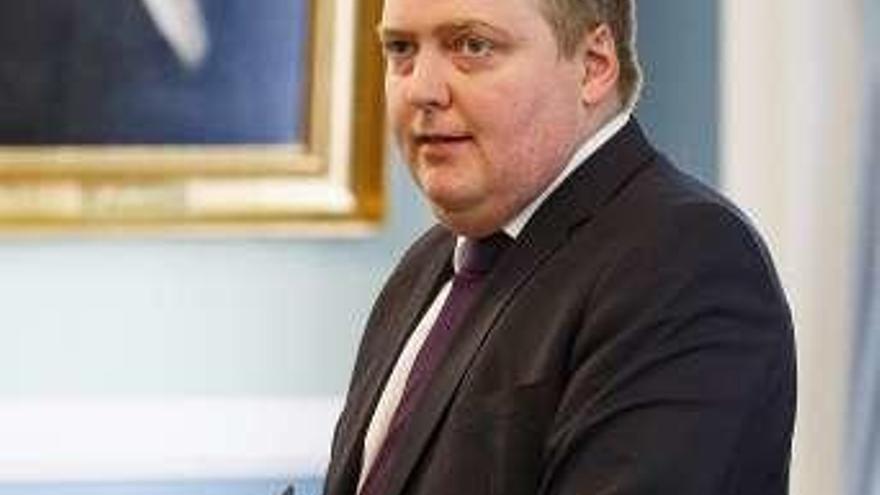 Sigmundur David Gunnlaugsson, exprimer ministro de Islandia.