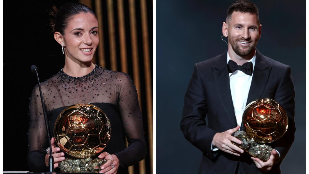 Aitana Bonmatí y Leo Messi