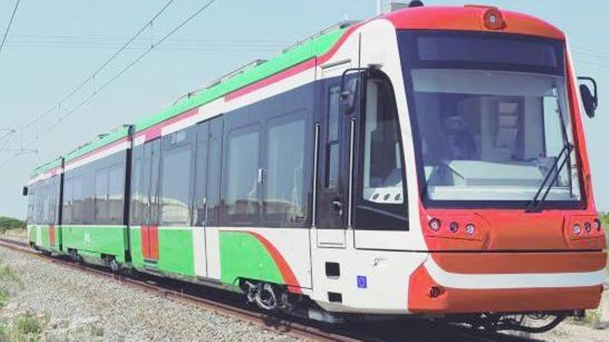 Uno de los trenes-tram de un pedido anterior para la ciudad de Chemnitz.