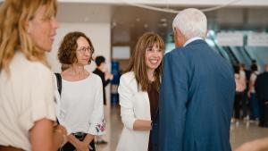 Teresa Ribalta, directora general de la Fundació Orienta. Manel Balcells, conseller de Salut de la Generalitat de Catalunya. Aina Plaza, directora general de Planificació i Recerca en Salut del Departament de Salut y Mònica Botta, gerente de la Regió Sanitària Barcelona Metropolitana Sud y directora de serveis territorials de Salut en la región.